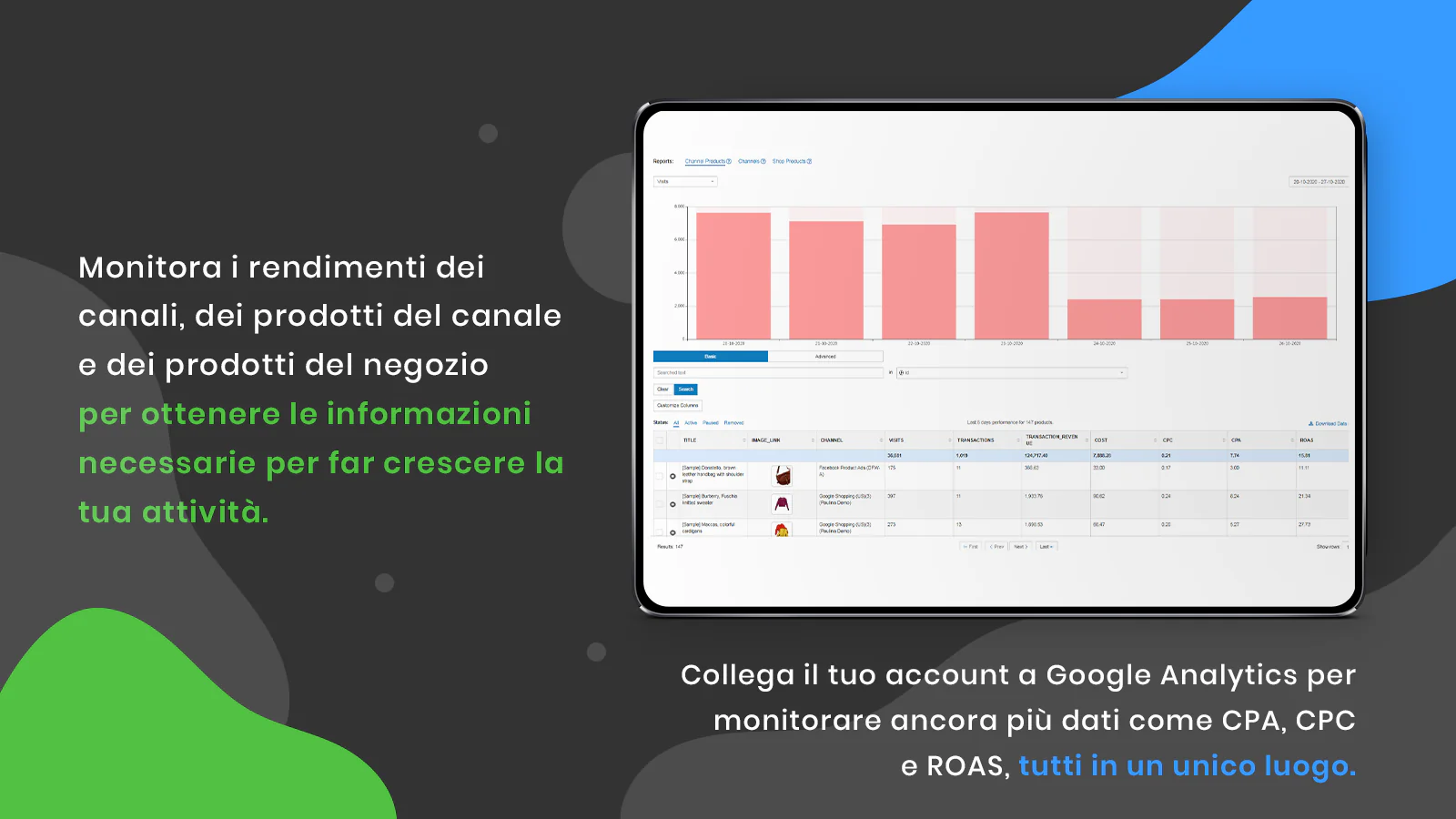 Monitora i risultati delle campagne con DataFeedWatch Analytics