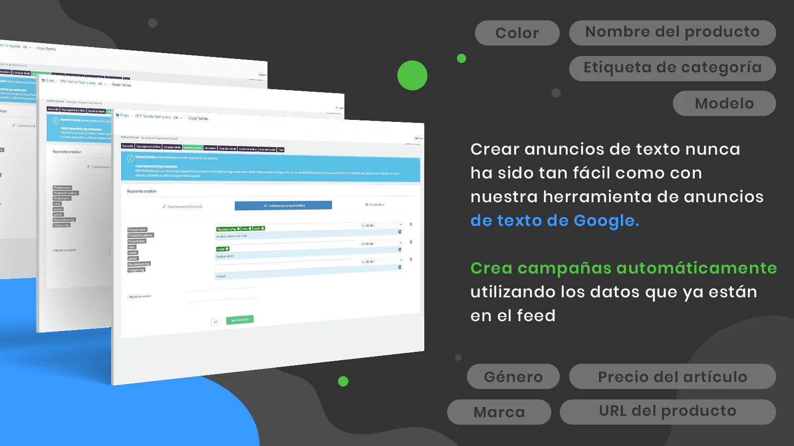 Campañas automatizadas de anuncios de Google basadas en feeds