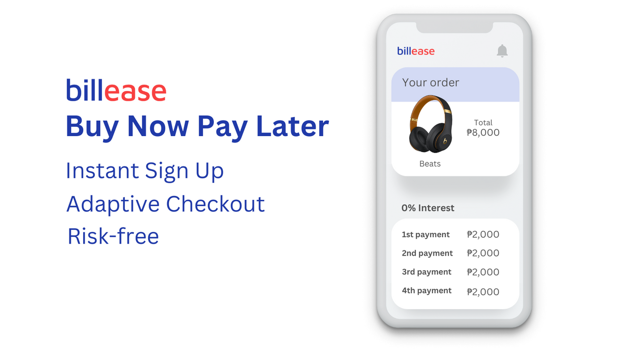 Customers can shop now pay later on your store with BillEase!