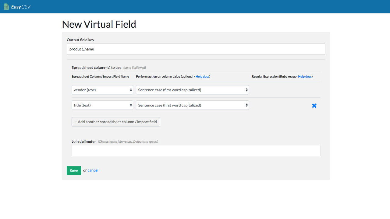 Combine or extract parts of spreadsheet data into a new field