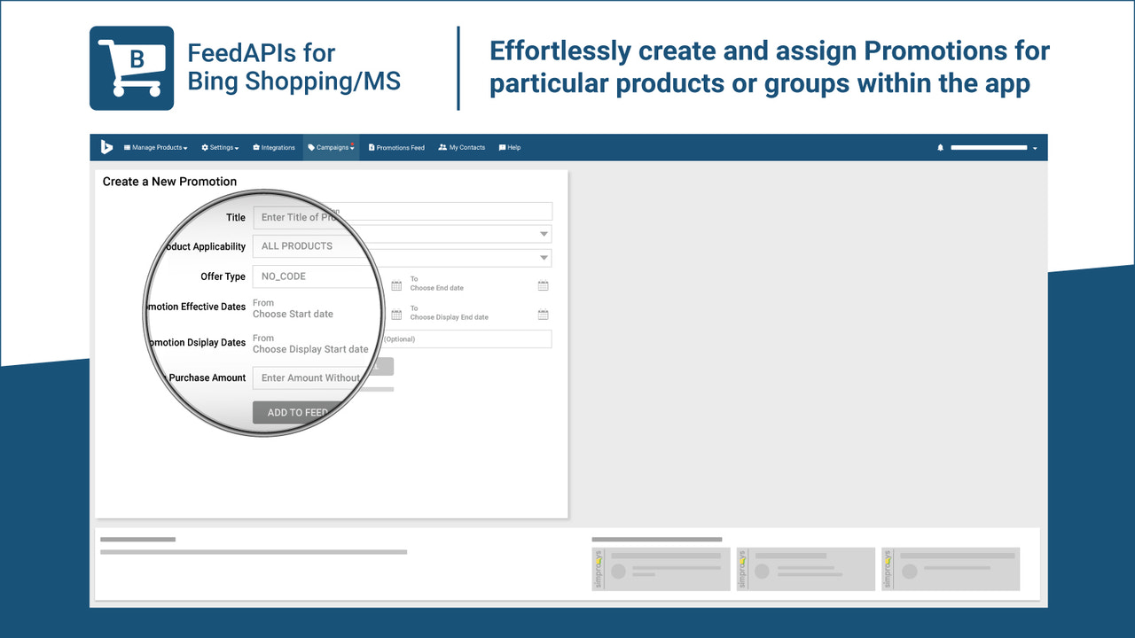 Crear un feed de promociones para productos específicos o todos los productos