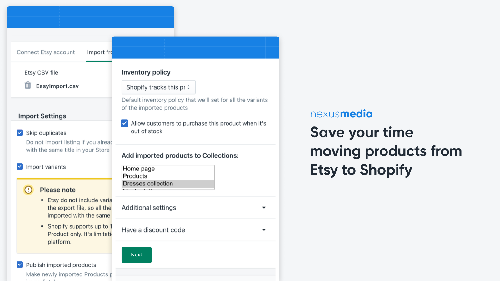 Easy:Import ‑ Etsy Import Screenshot