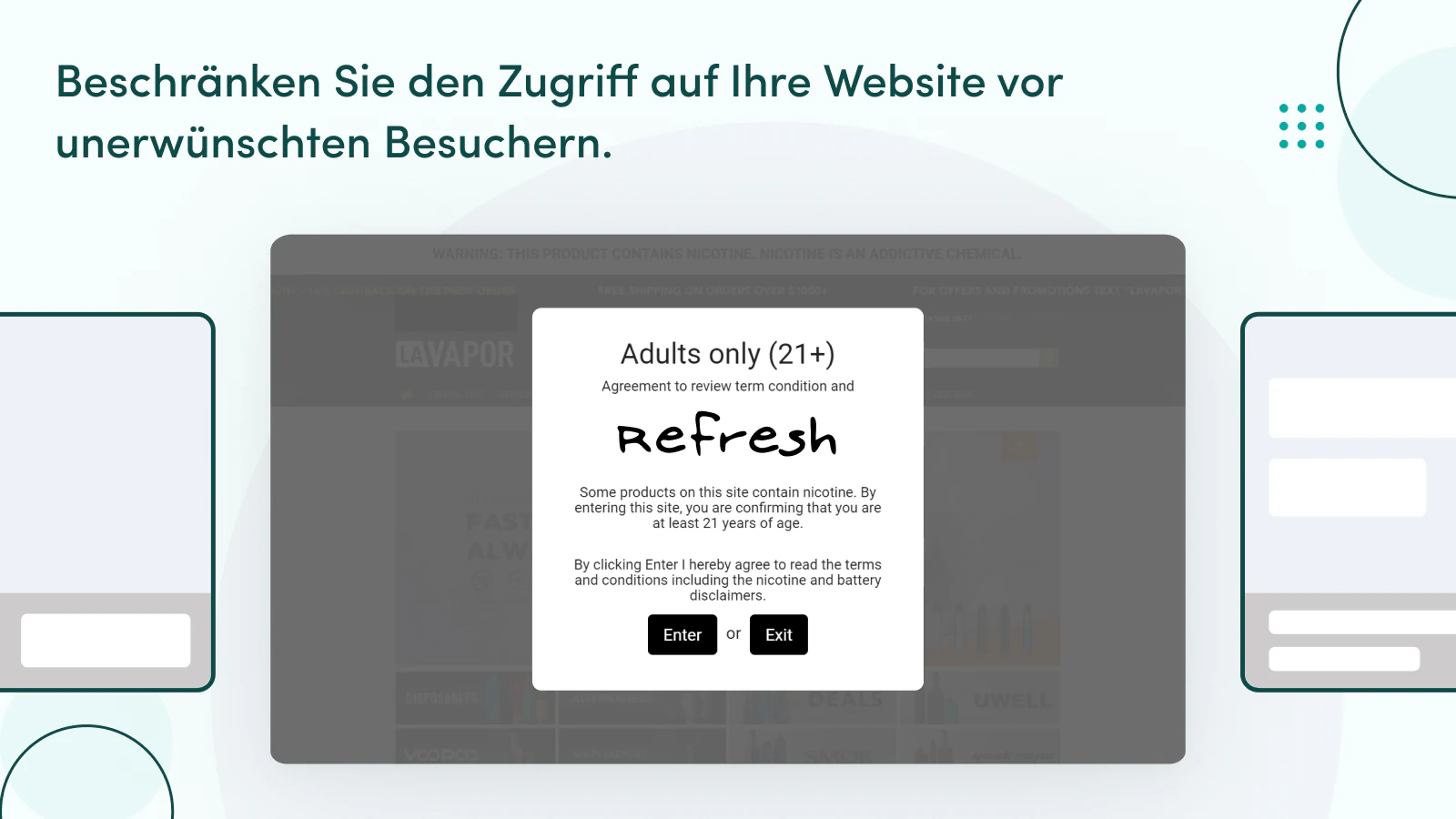 Schränken Sie den unerwünschte Zugang zu Ihrer Website ein.