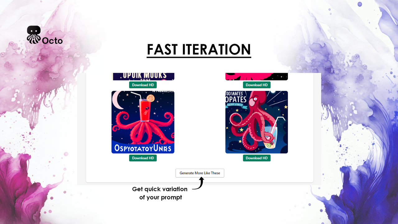 Generate fast and quick iteration of your prompt