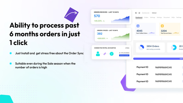 Capacidade de processar pedidos dos últimos 6 meses com apenas 1 clique