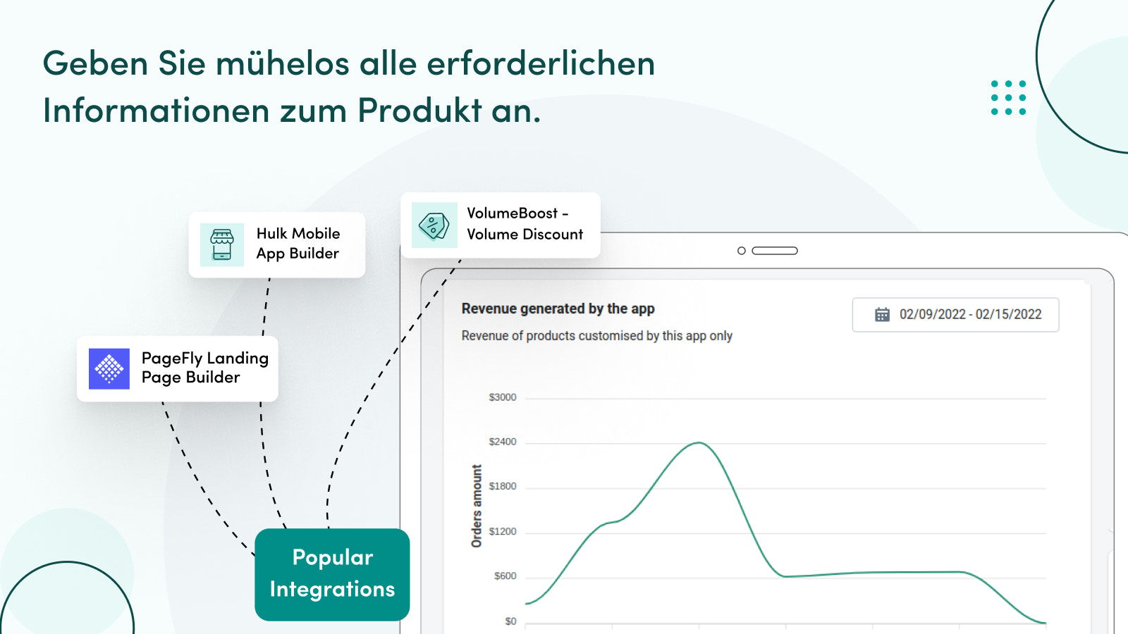 Stellen Sie alle notwendigen Produktinformationen bereit.