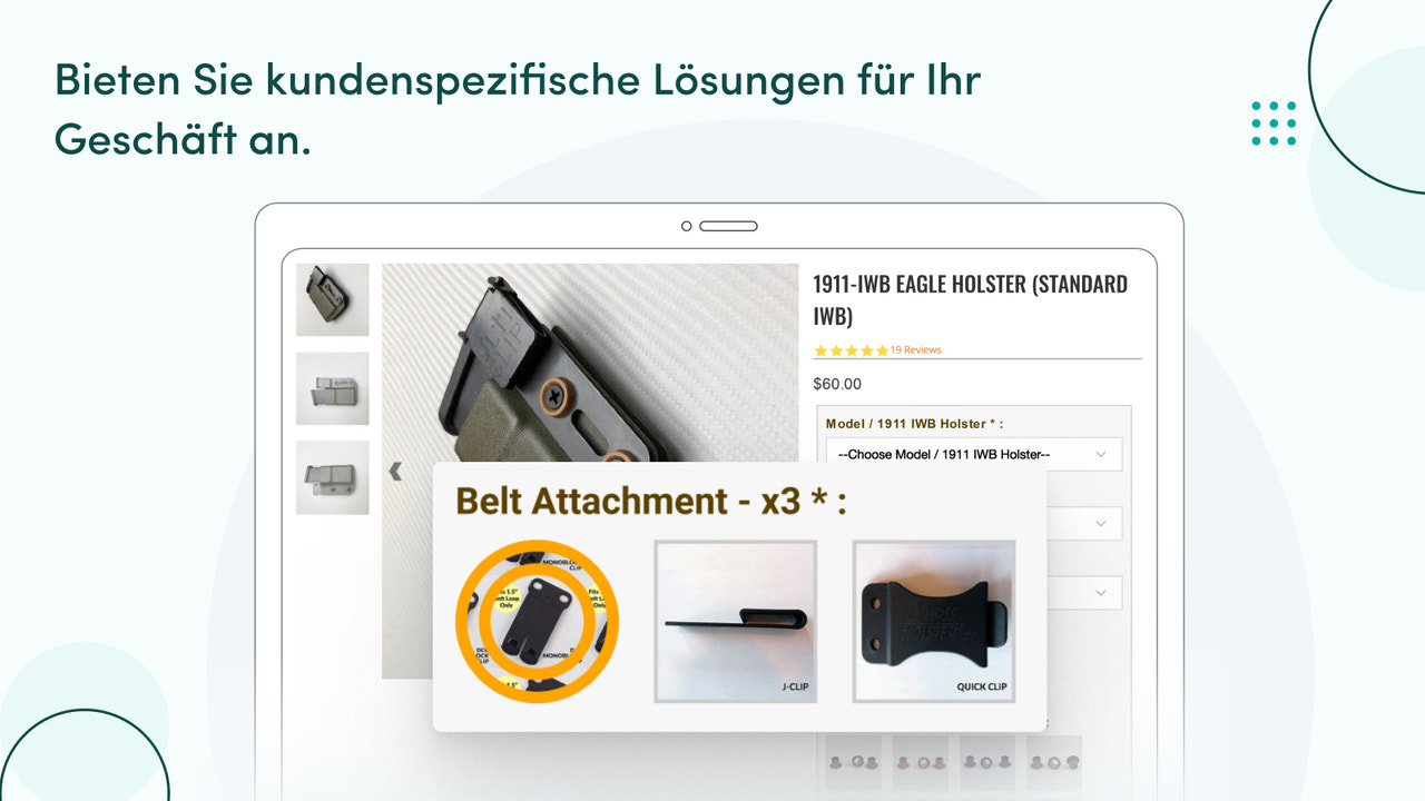 Bieten Sie individuelle Lösungen für Ihren Shop.