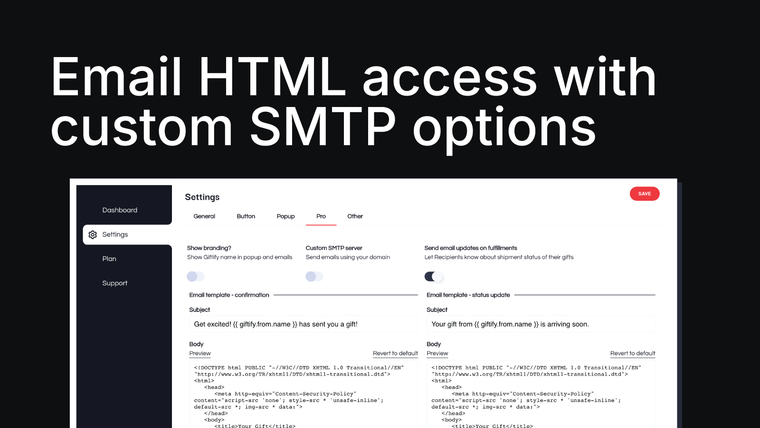 Giftify ‑ Gift Message Emails Screenshot