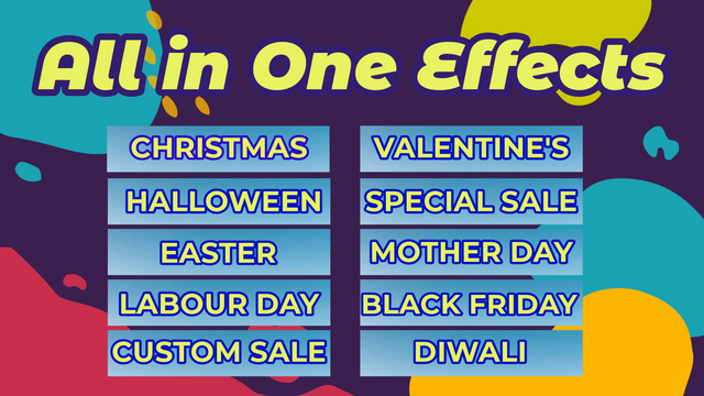 Christmas effect, Mother Day Effect, Black Friday Sale, Easter