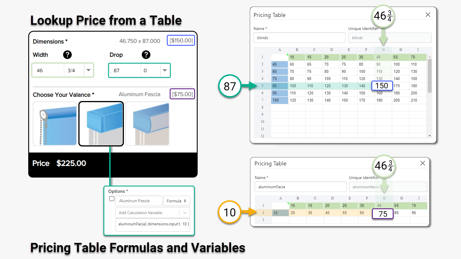 Option Price Calculator - Product Pricing by Formula & Price Table'