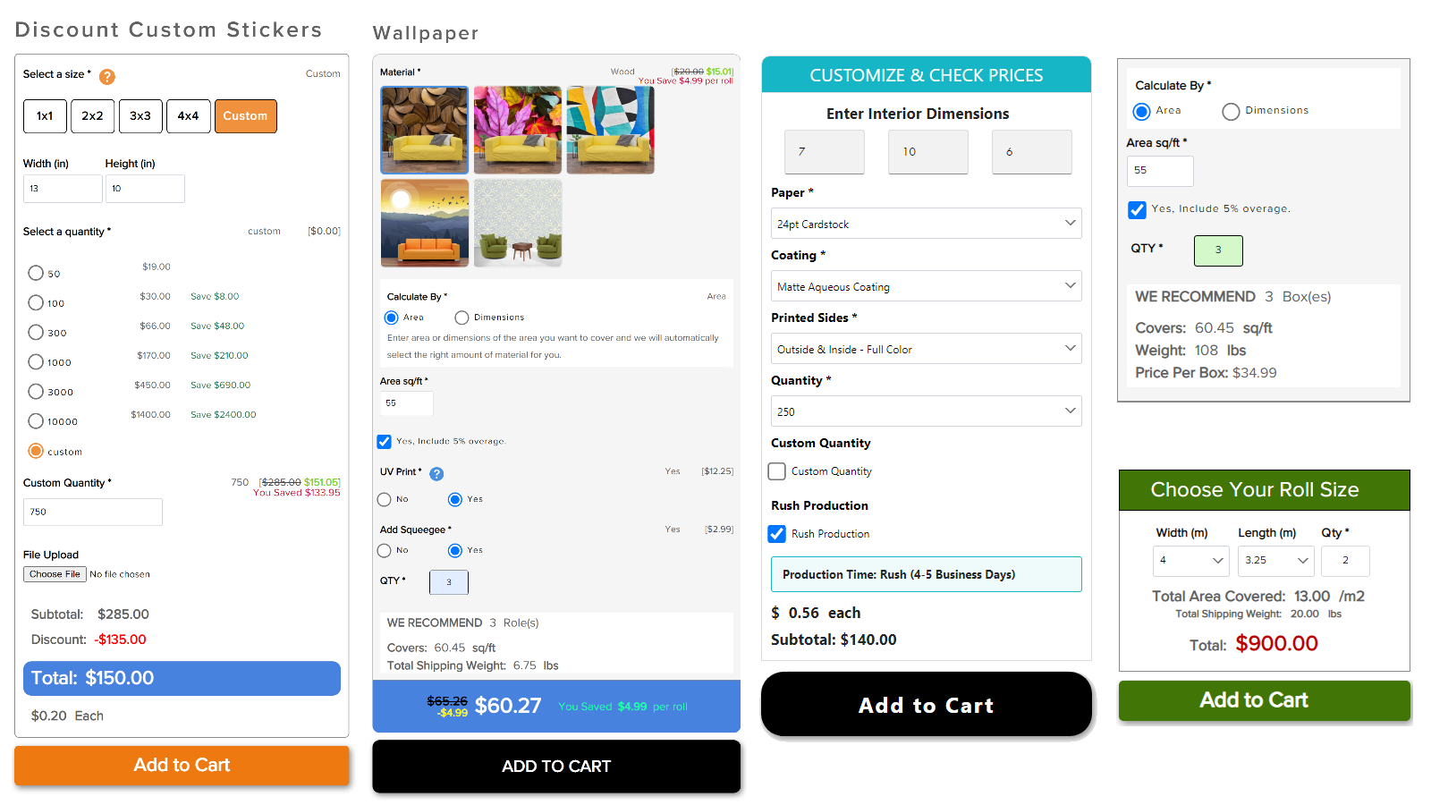 Créez des configurations d'options hautement personnalisées.