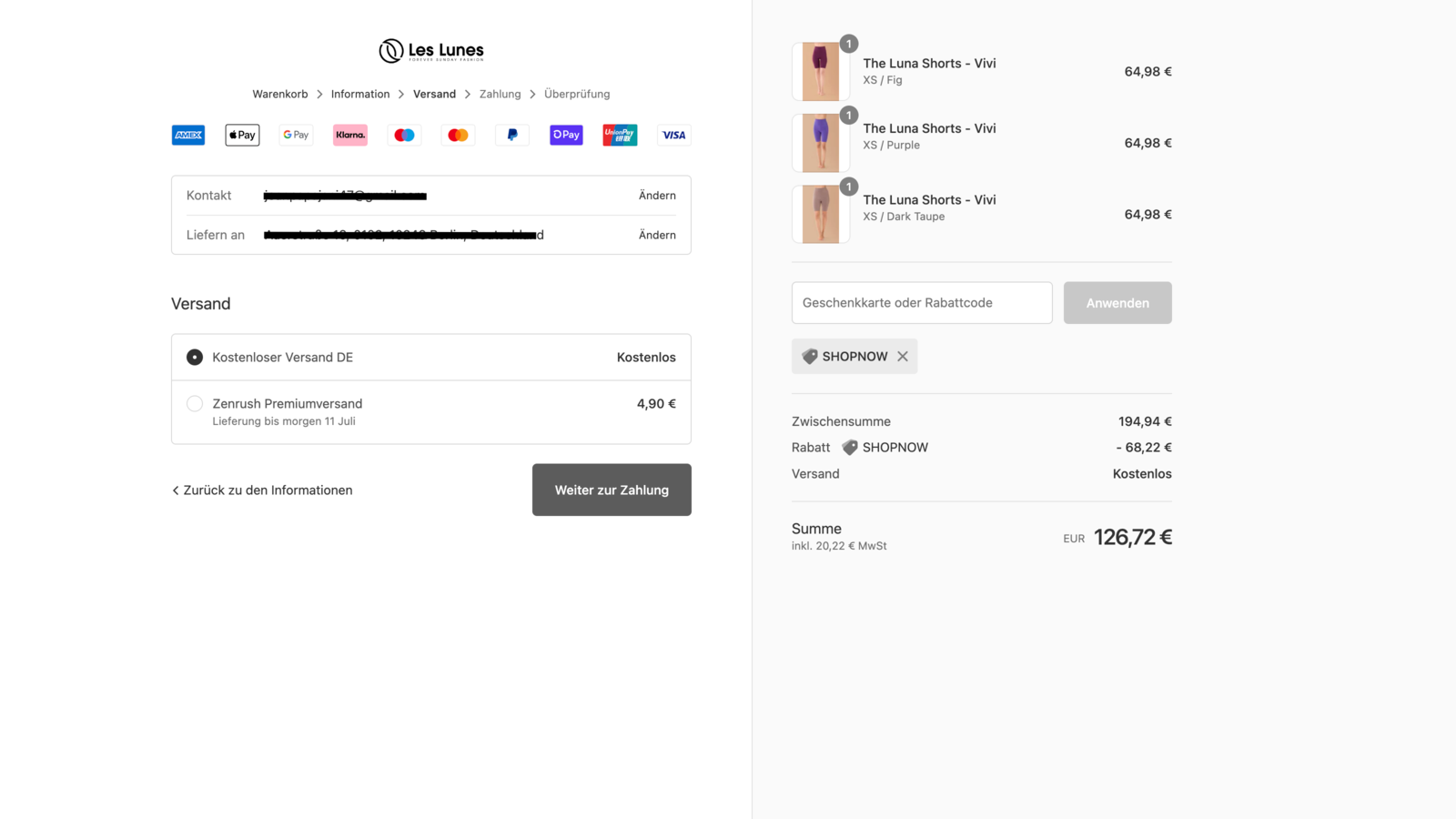 Application Zenfulfillment - Fourniture d'un tarif personnalisé lors du paiement en magasin