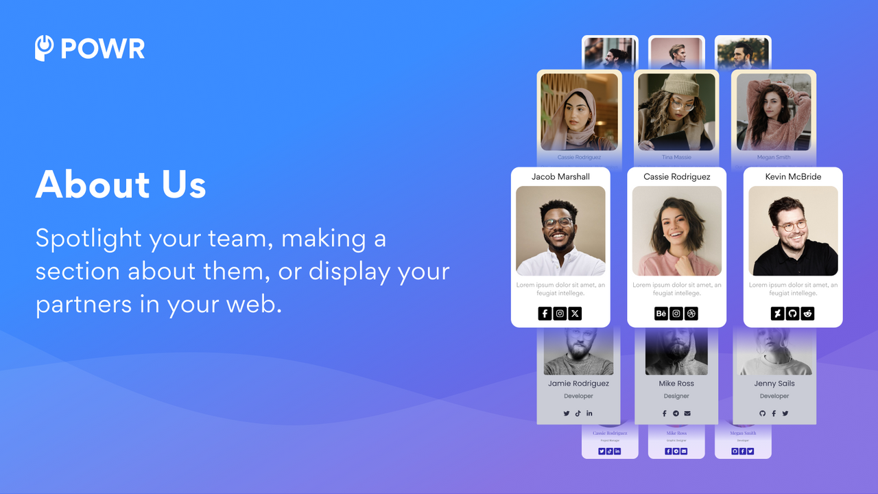 About Us. Share your team member profiles with shoppers.