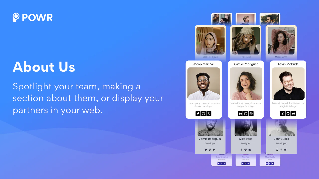 About Us. Share your team member profiles with shoppers.