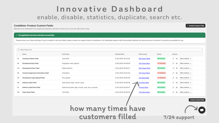 CodeMate Product Custom Fields Screenshot