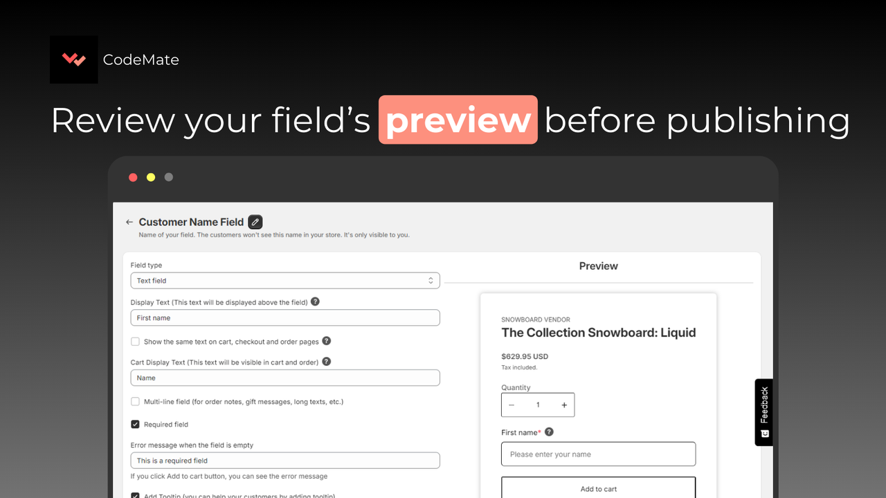 customize fields, personalized fields, image upload, order field