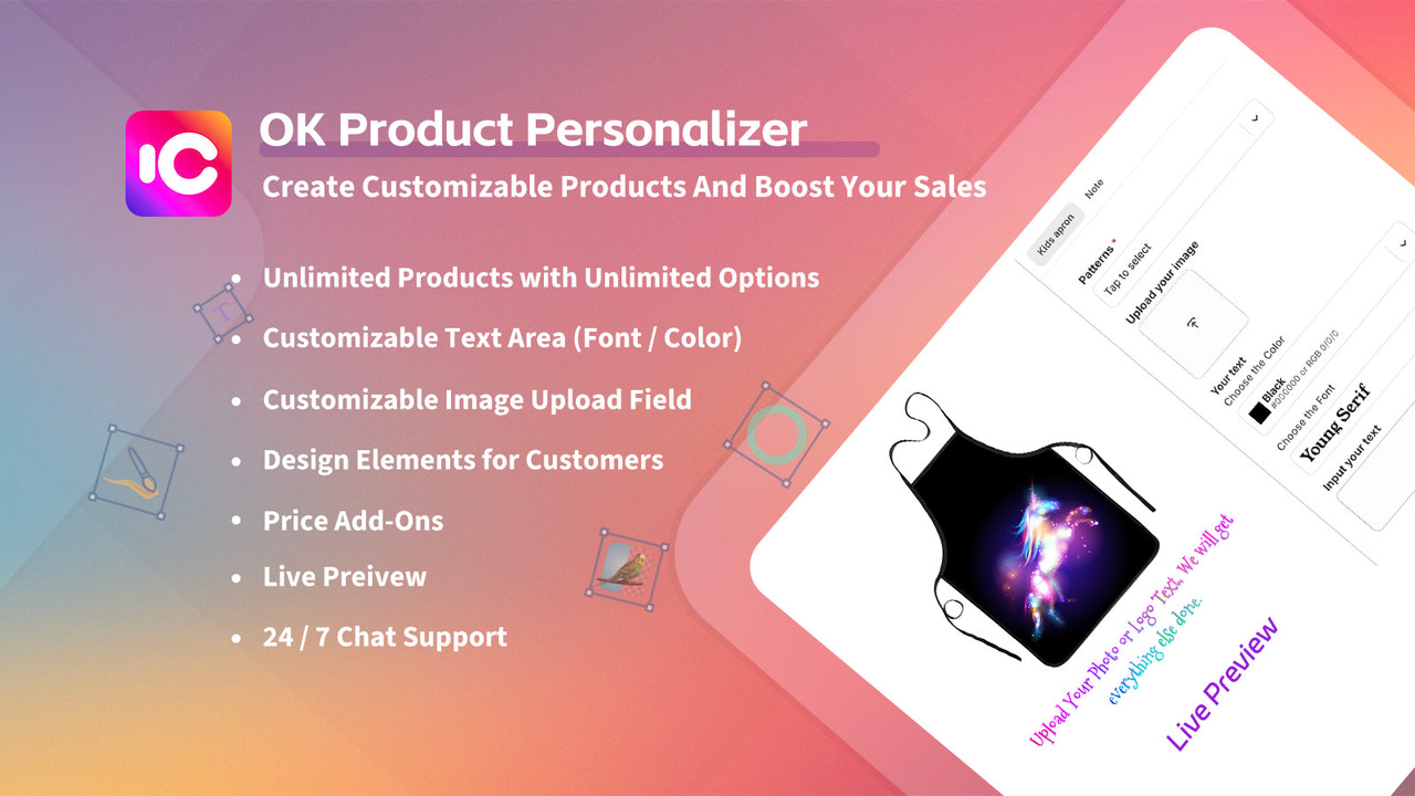 OK Product Personalizer Features