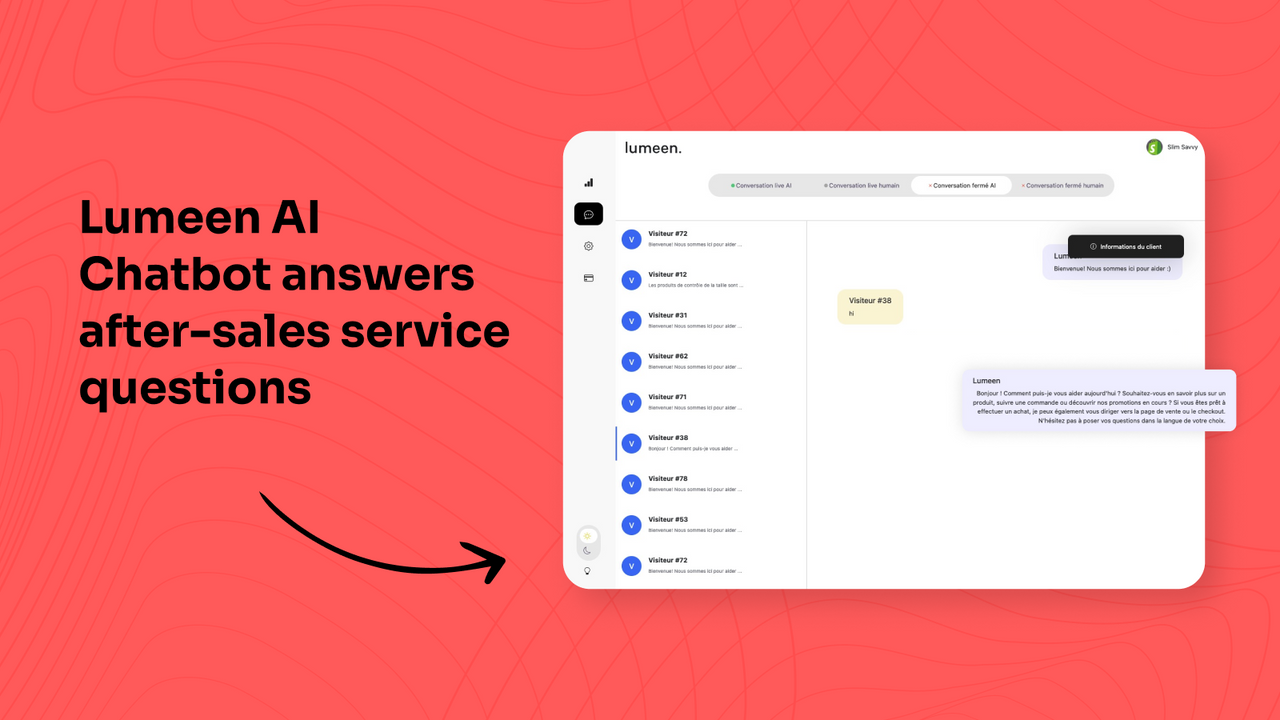 Luna AI Chatbot beantwoordt vragen over de after-sales service
