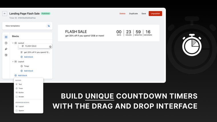 Focal Countdown Timer Builder Screenshot