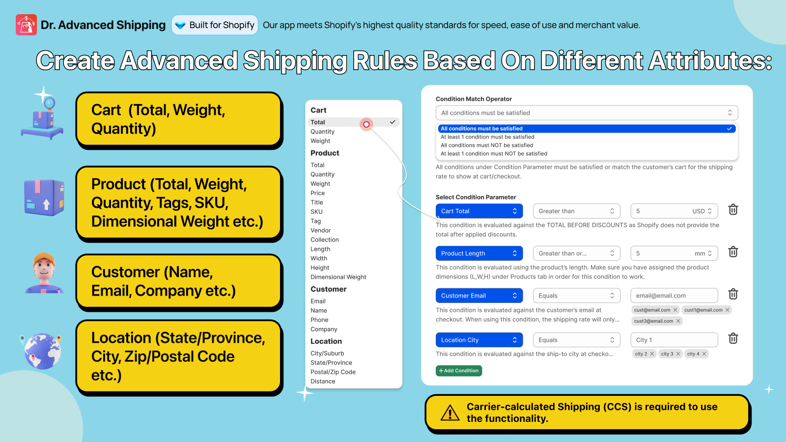 Create Advanced Shipping Rules Based on Different Attributes