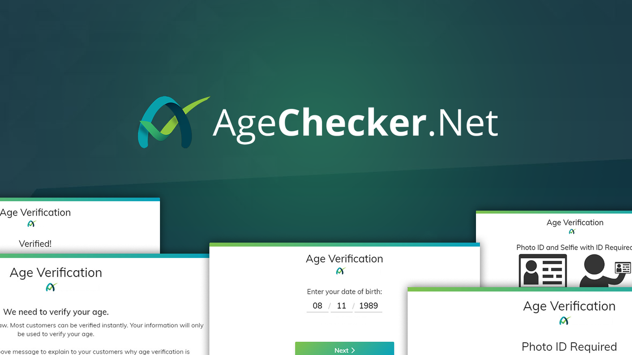 Aperçus de popup AgeChecker et logo