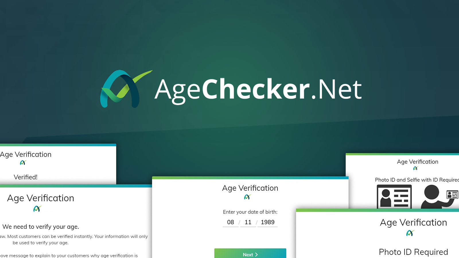 Vistas previas del Popup de AgeChecker y Logo