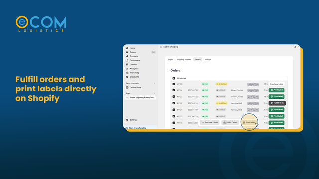 cumpra pedidos e imprima etiquetas diretamente no shopify