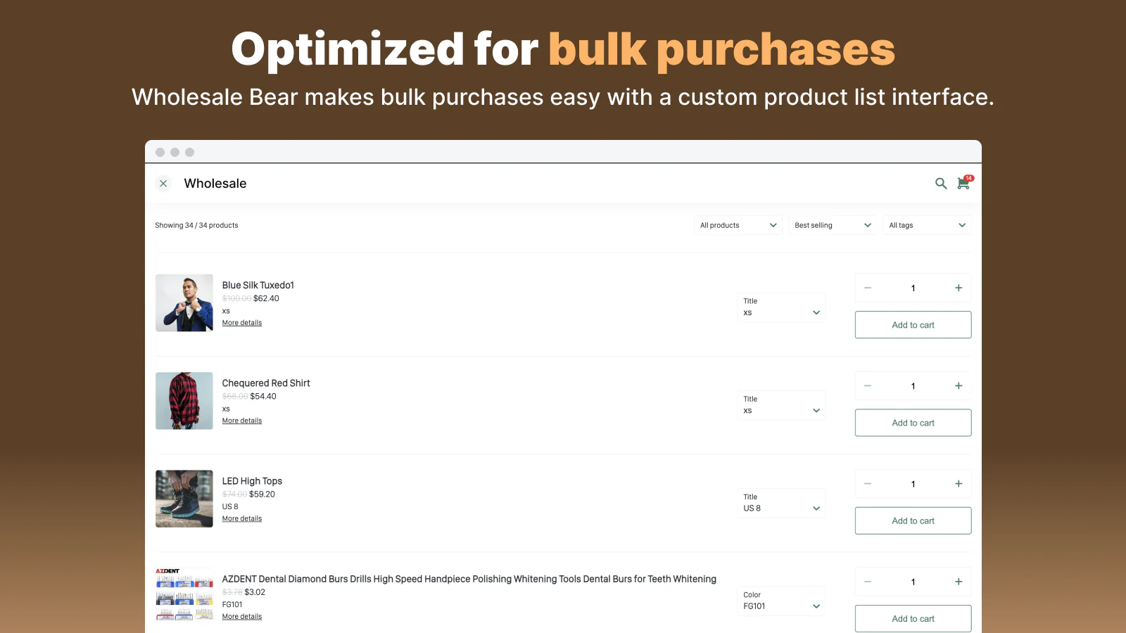 Wholesale Bear ‑ Bulk Discount - Shopify Wholesale App