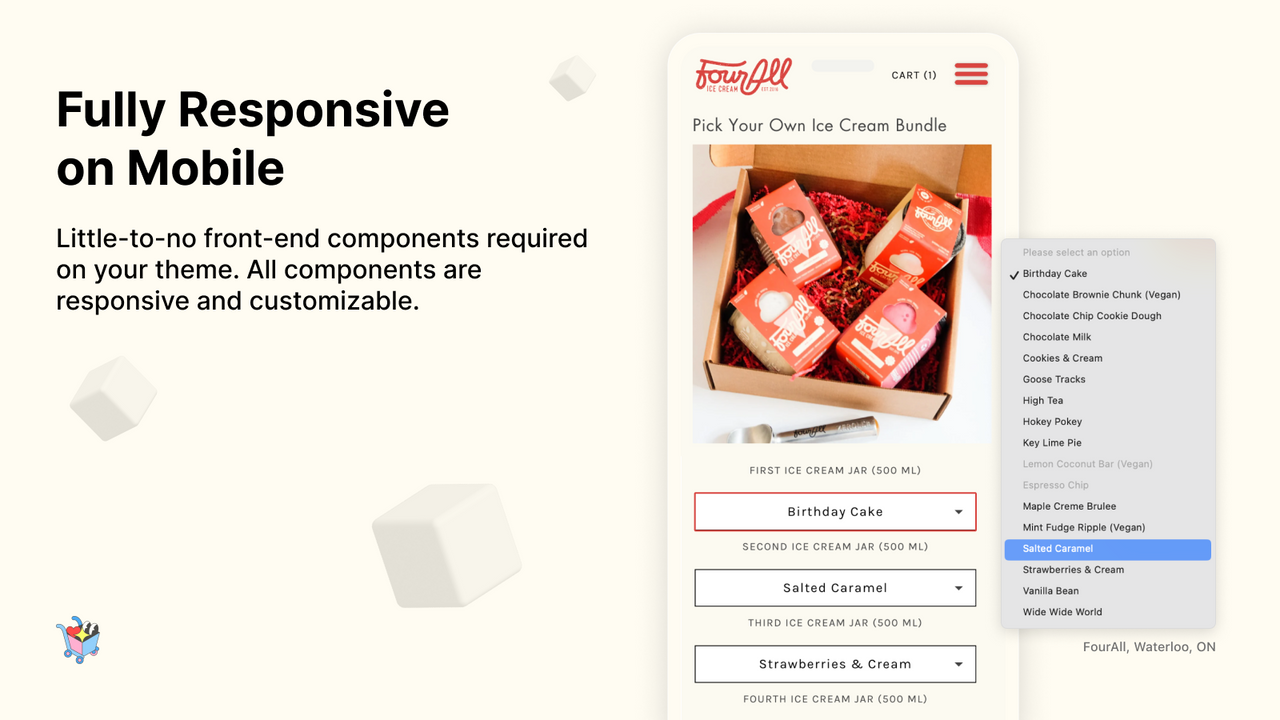 Product Bundles are fully Responsive on Mobile