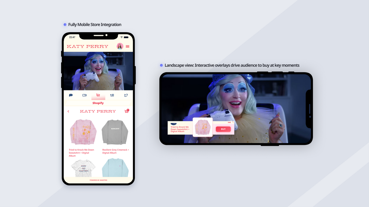 Katy Perry Shoppable Live Stream (Mobile)