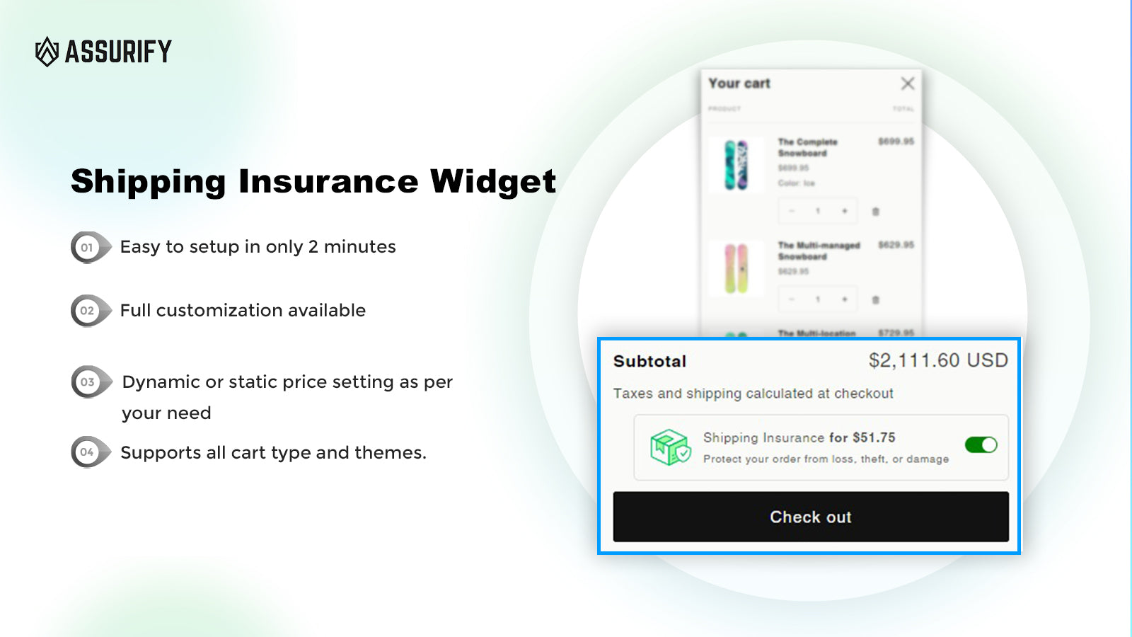 Assurify Shipping Protection Screenshot