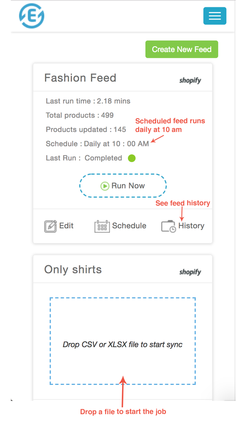 Product Feed Dashboard