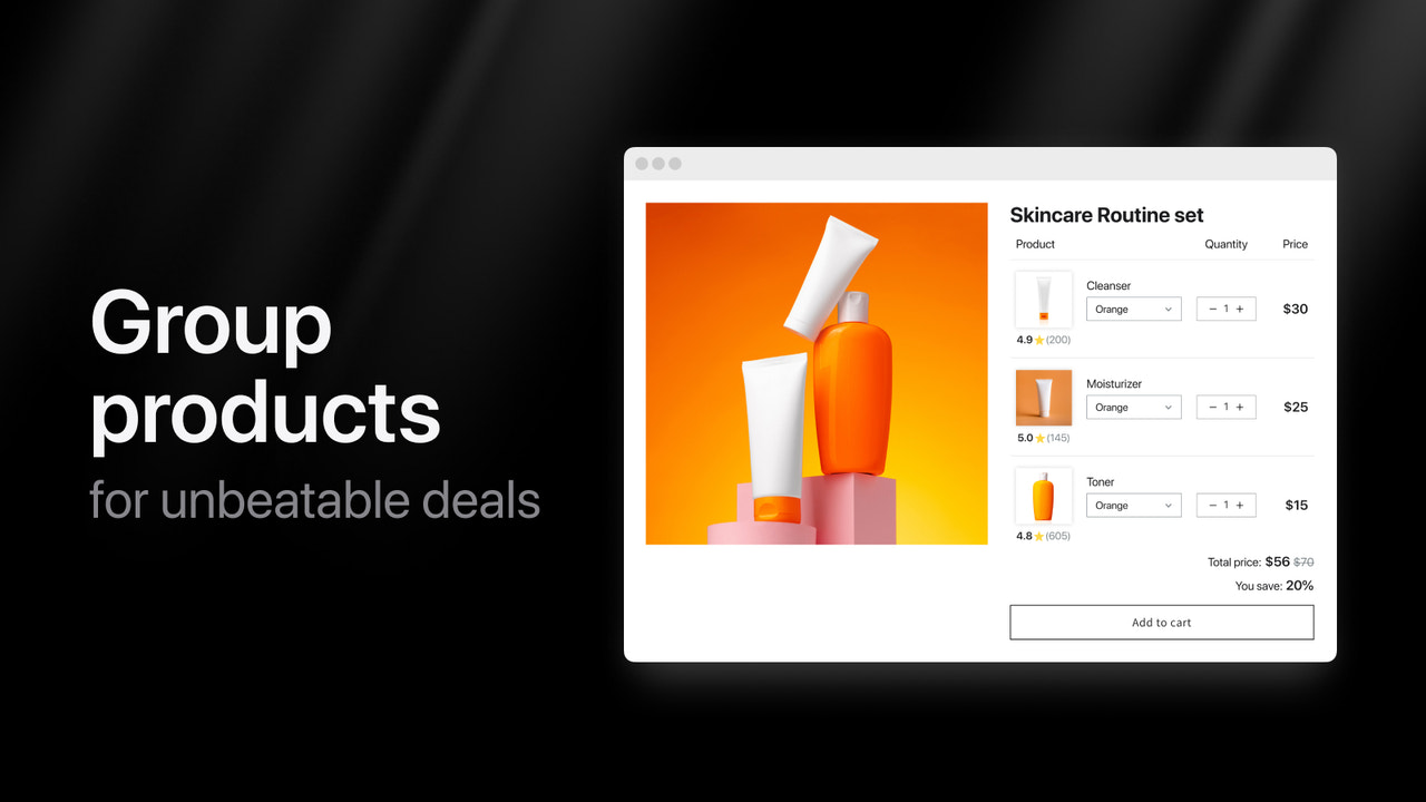 Bundle products for Shopify