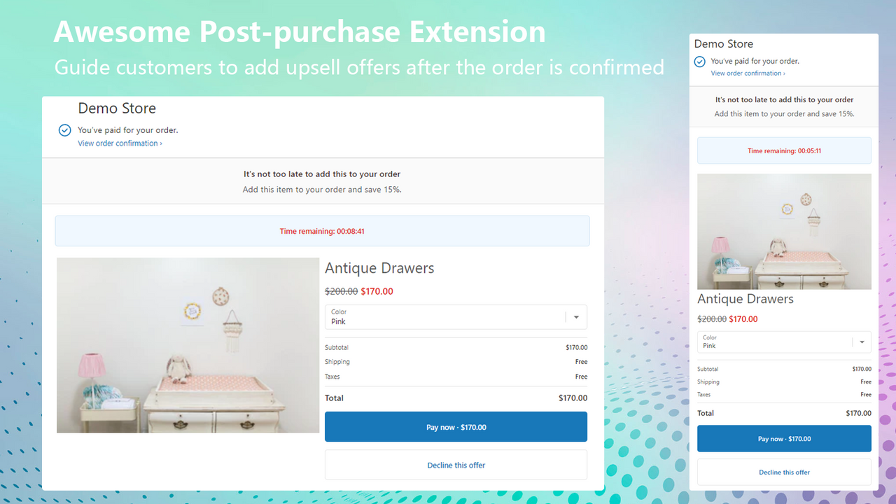 Awesome Post-purchase Extension