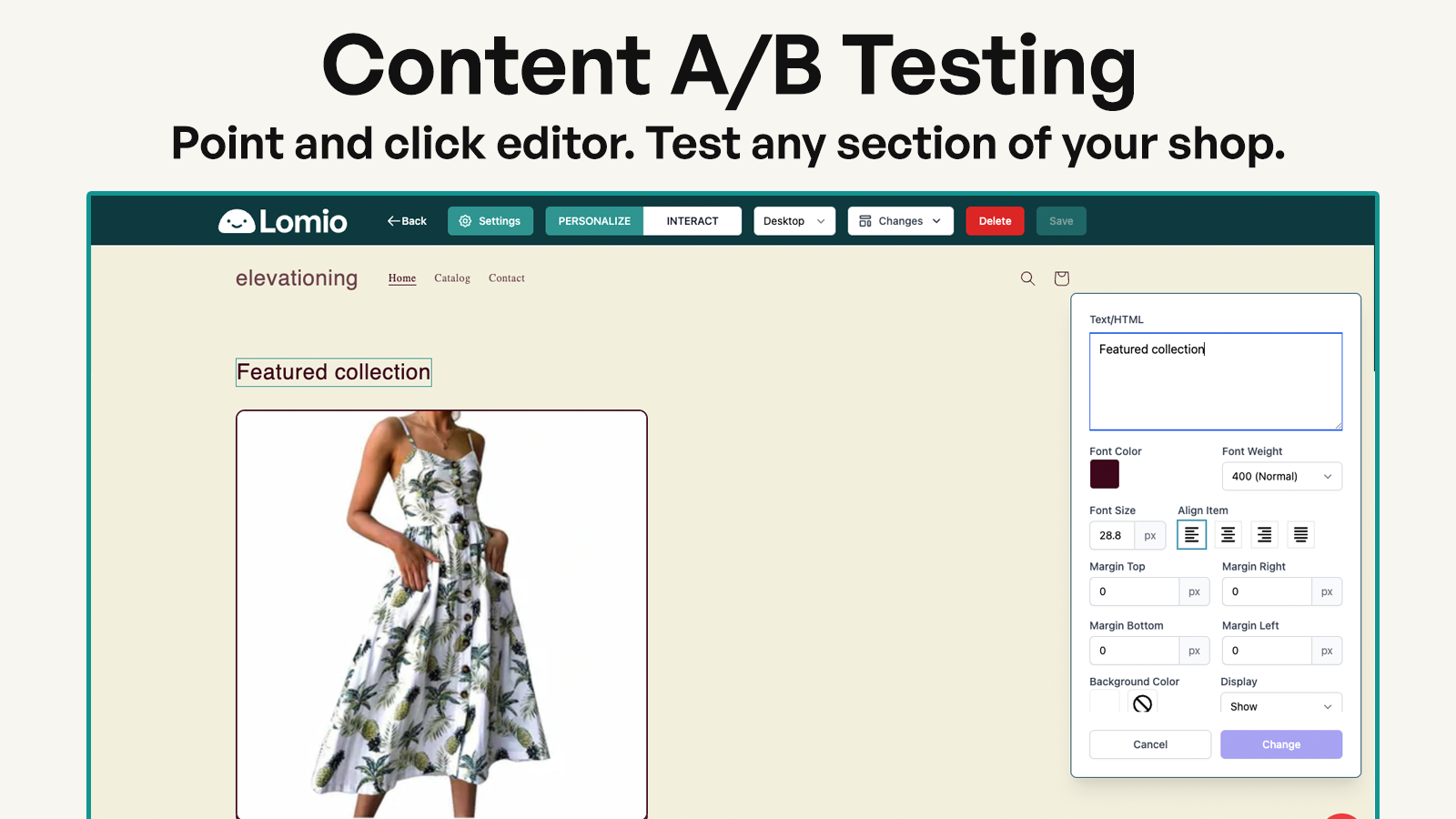 Lomio ‑ All‑In‑One A/B Testing Screenshot