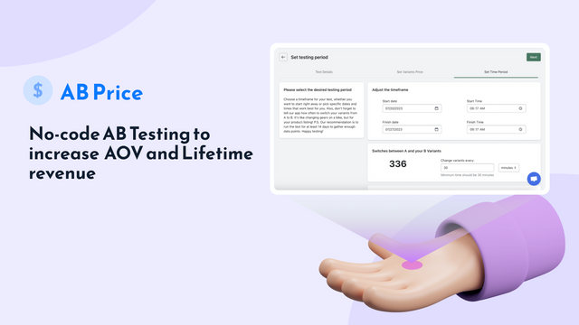 create ab price split test