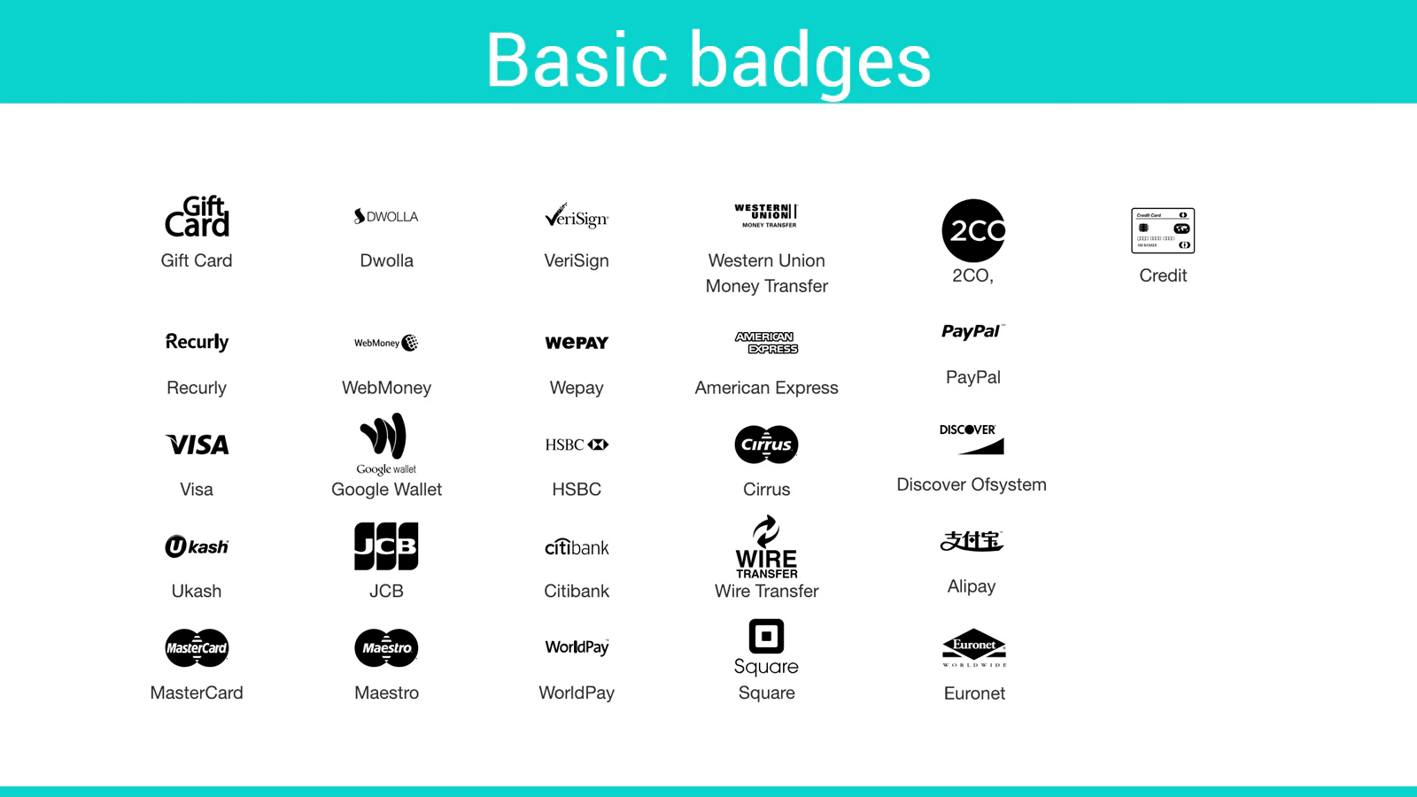 shopify payment badges