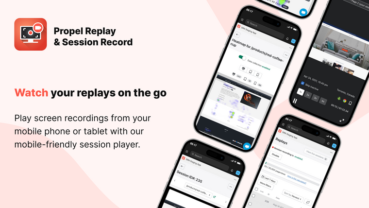 Propel Replay & Session Record Screenshot