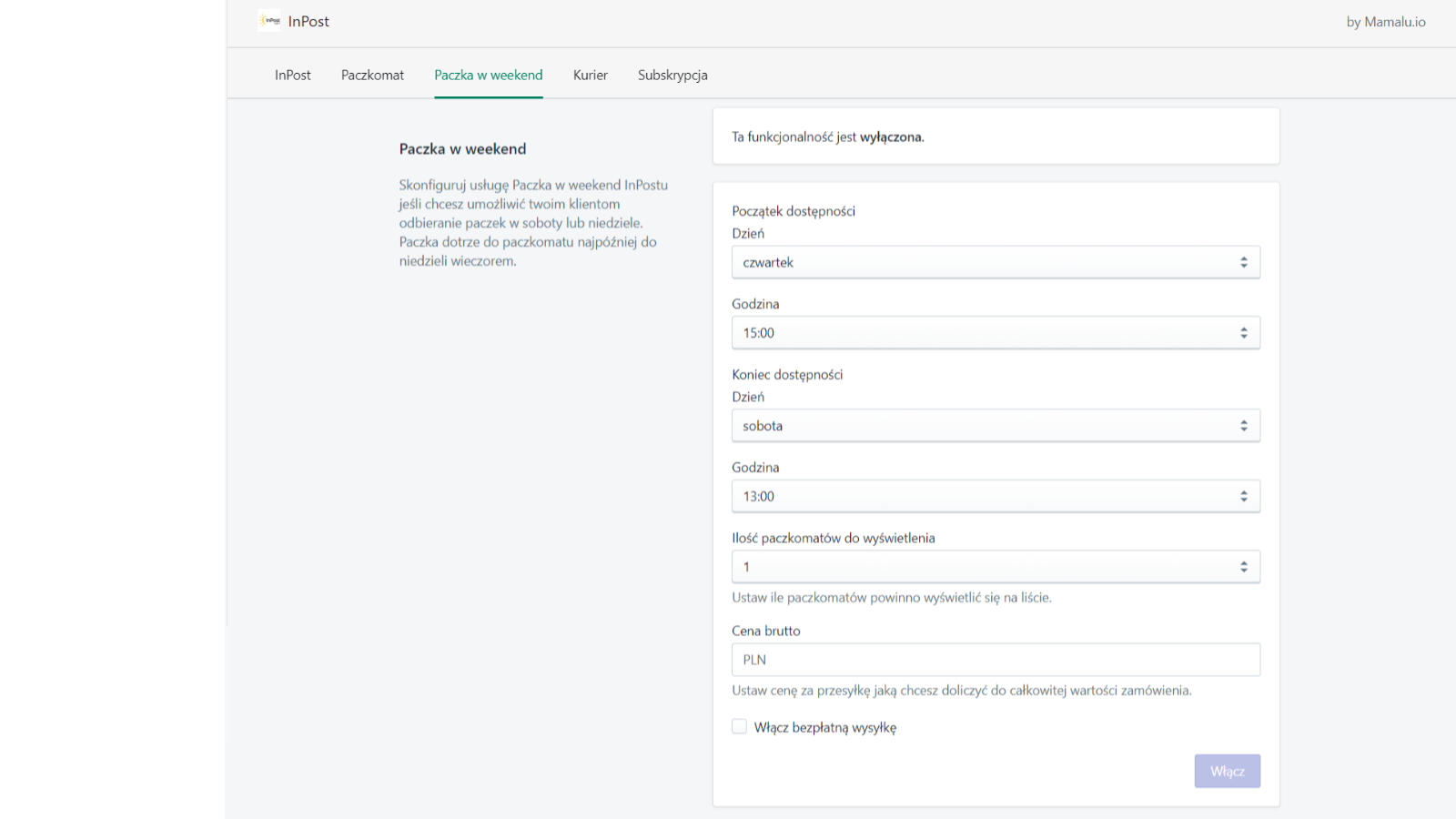 InPost Integracja Screenshot