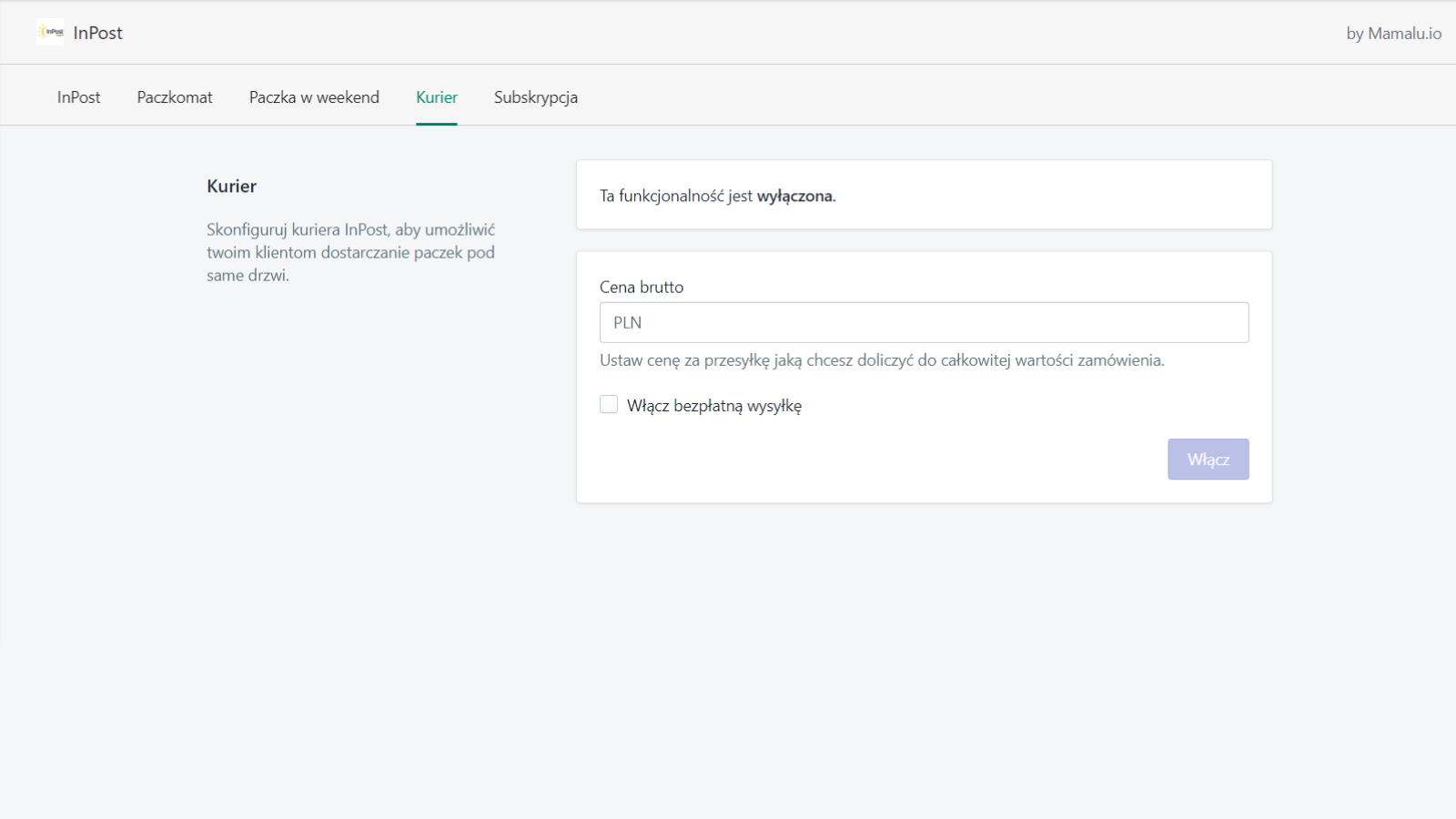 InPost Integracja Screenshot