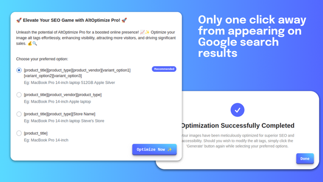 optimaliseer uw afbeeldingen, slechts in 1 klik