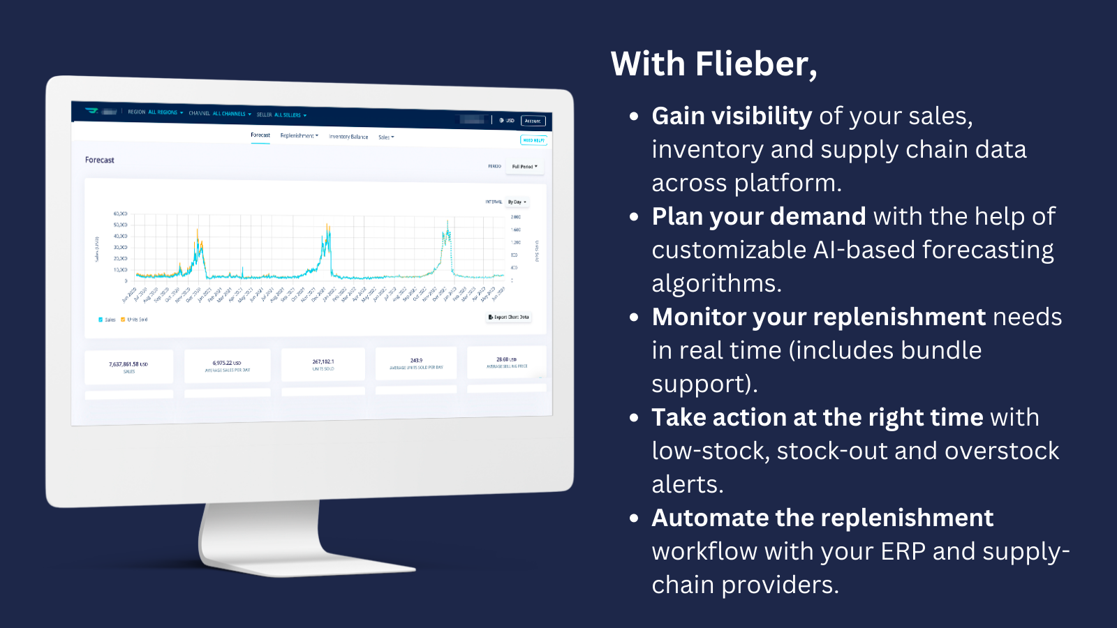 Highlighting image of platform and description of benefits