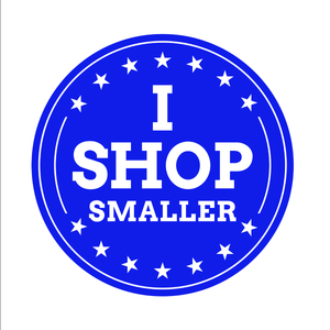 Shop Smaller ‑ Free Sticker