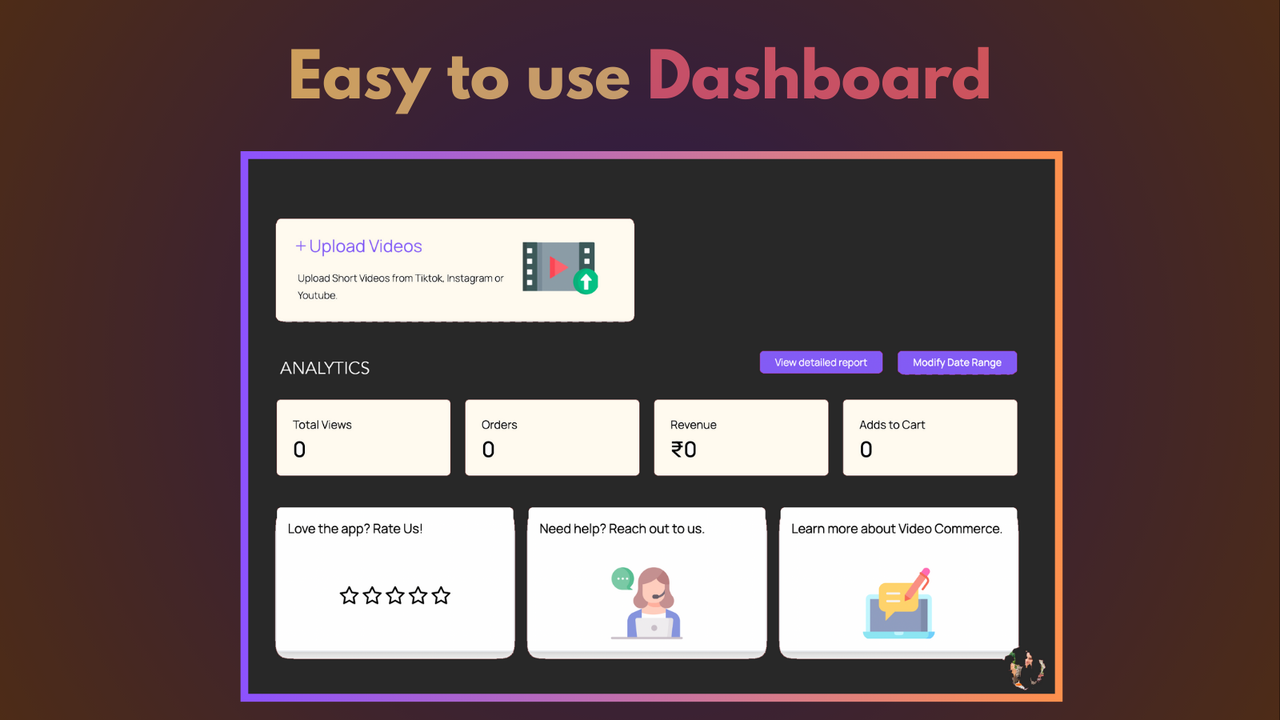 Dashboard Hjemmeside skærmbillede