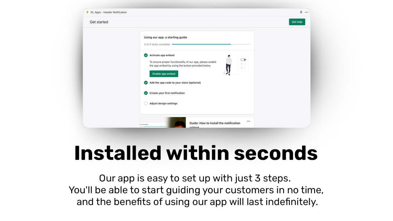 Shopify app-installation - 3 steg