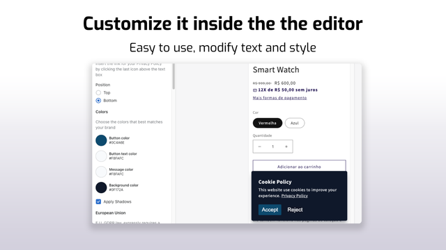 Customize it inside the theme editor