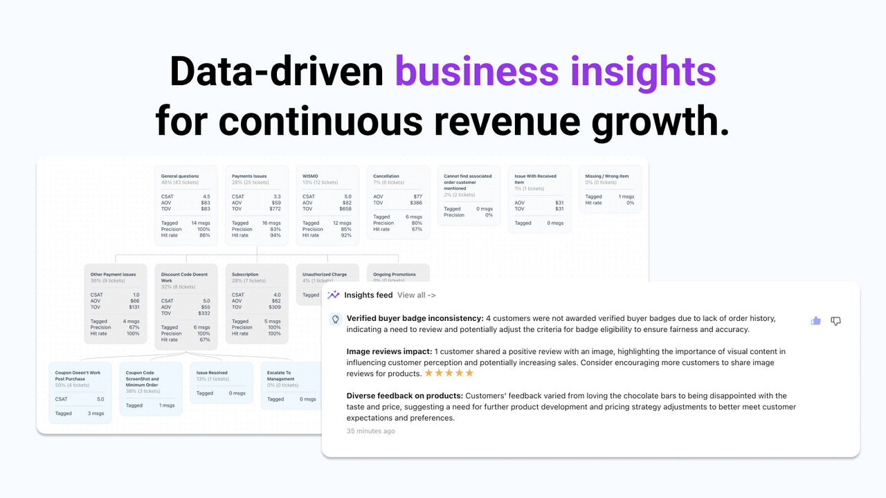 Data-driven business insights for continuous revenue growth.