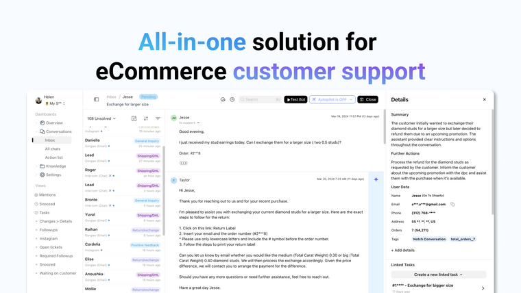 Notch – Customer Support Suite Screenshot