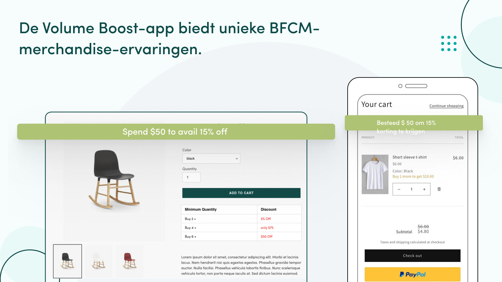 De VolumeBoost app biedt de volledige BFCM winkelervaring. 