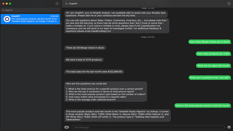 ChatKPI ‑ AI Analyst Sidekick Screenshot